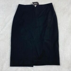 Express Black Pencil Skirt Business Career Office Wear Fitted Womens 2